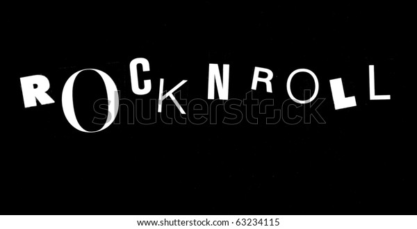 Rock N Roll Written Black White Stock Photo Edit Now
