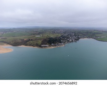 Rock Opposite Padstow On The Estuary Cornwall England Uk Aerial 