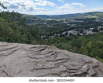 Rock Overlook Of The City Of Oneonta, NY