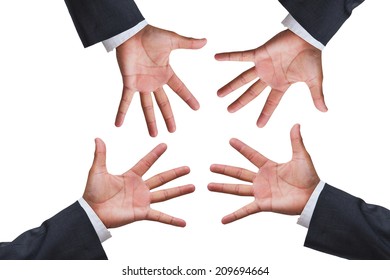 Rock, Paper, Scissors - Business Hands On White