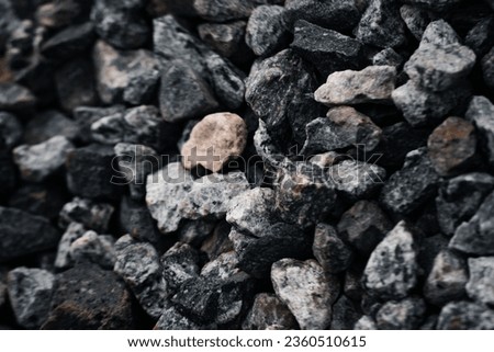 rock pebbles on industrial gounds