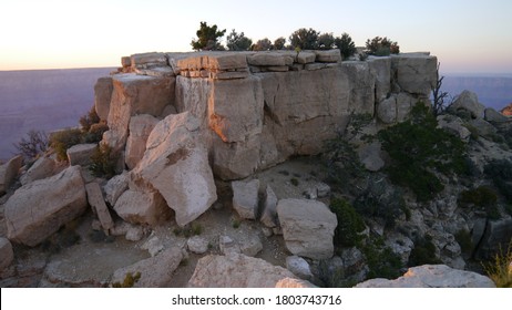 Rock Plinth In The Grand Canyon