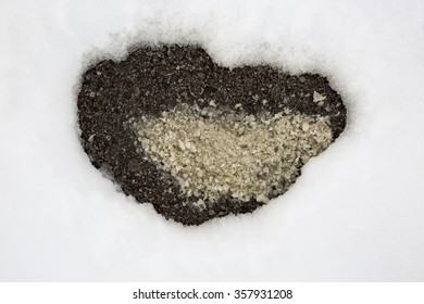 Rock Salt Used For Melting Ice On Roads.