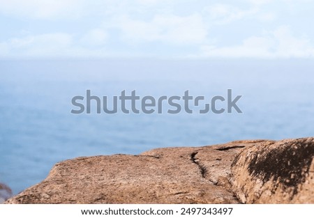 Similar – Image, Stock Photo Coast with rocks and sea in sunset