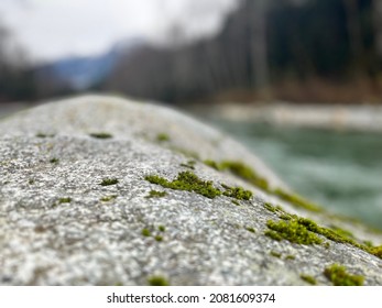 A Rock Sitting In The Nusatsum River Bella Coola British Columbia Canada