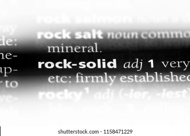 rock solid word in a dictionary. rock solid concept. - Shutterstock ID 1158471229