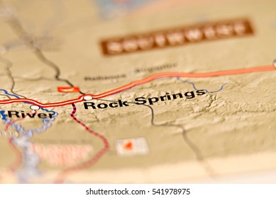 Rock Springs Wyoming Usa Area Map