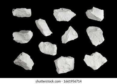 Rock Stone Broken Explosion Split Piece Isolated On Black Background Photo Object Hi Resolution Design