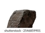 Rock Stone isolated,Stone podium stand for product display on white background,Natural Cliff Rock formation located part of the mountain, Stone Sea with rough texture surface with clipping path