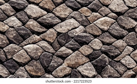 Rock Stone Wall Texture, Stonewall Background. Stone Nature Pattern