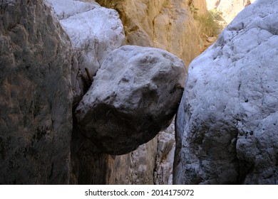 Rock Stuck In The Middle Of Two Rocks