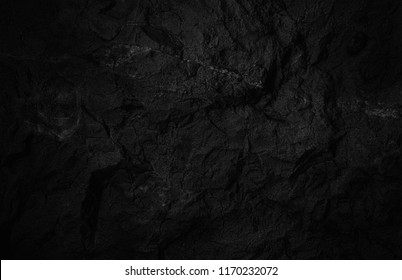 Rock texture. Dark black wall. Stone background