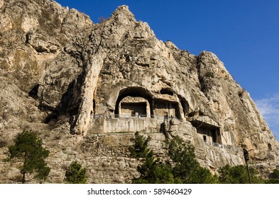 Rock Tombs Of The Kings Of Pontus In Amasya, Turkey