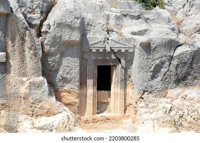 Rock Tombs In Myra, Turkey