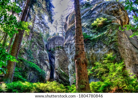 Similar – Image, Stock Photo In the Adersbach-Weckelsdorf Rock Town