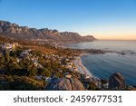 The Rock viewpoint in Cape Town over Camps bay, view over Camps Bay, Cape Town, South africa