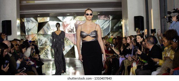 Rockefeller Plaza, Midtown New York City, February 9, 2019: Christian Siriano FW19 Runway Show 