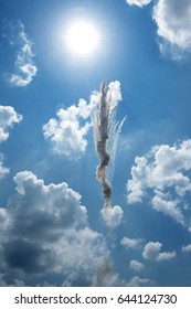 rocket explosion in the sky