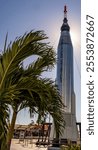 Rocket Garden at Kennedy Space Center show casing United States vintage rocket in Florida