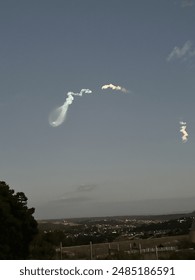 Rocket launch over CA horizon