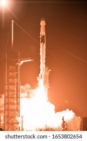 Rocket liftoff. The elements of this image furnished by NASA.