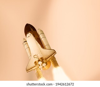 Rocket liftoff. The elements of this image furnished by NASA.