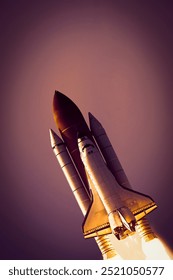 Rocket liftoff. The elements of this image furnished by NASA.
