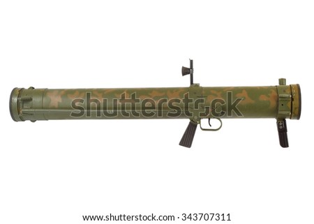 rocket propelled grenade launcher isolated on white