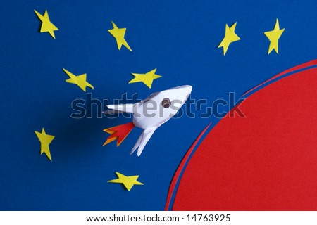 Rocket in space