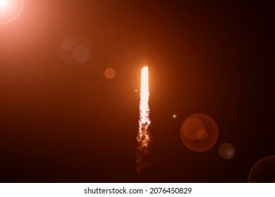 Rocket space craft. The elements of this image furnished by NASA.