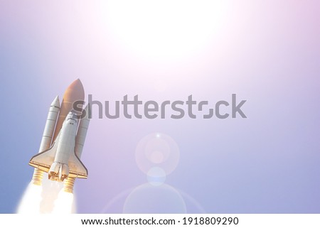 Rocket space craft. The elements of this image furnished by NASA.