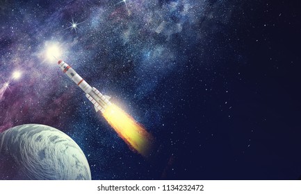 shooting star outer space rocket ships