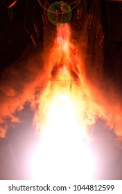 Rocket. Rocket tail. Rocket trace. The elements of this image furnished by NASA.