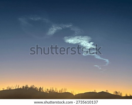 Rocket Trail After the Launch