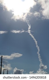Rocket Trail in the Sun