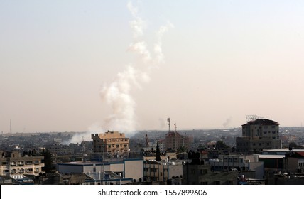 Rockets Fired From Gaza Towards Israel, On November 12, 2019. Photo By Abed Rahim Khatib