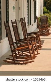 Rocking Chairs On Southern Porch