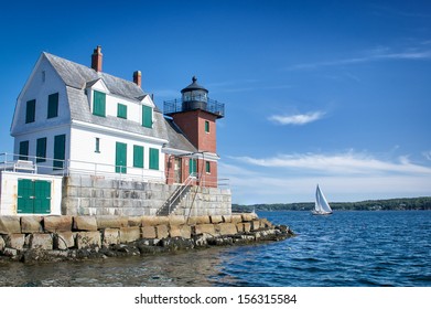 Rockland Harbor In Maine, USA