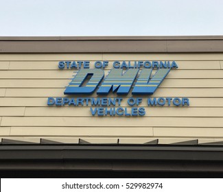 ROCKLIN, USA - DEC 5, 2016: State of California department of motor vehicles, DMV