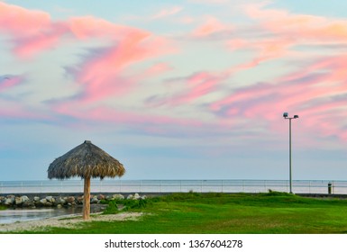 Rockport, Texas / USA - 7  April 2019:
Beautiful Beach At Sunset