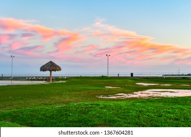 Rockport, Texas / USA - 7  April 2019:
Beautiful Beach At Sunset