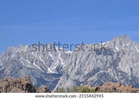 Rocks at the base of Mount Whitney the highest elevation in the contiguous United States at 14505 feet