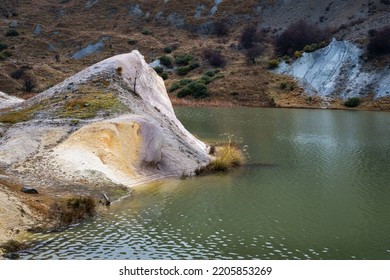 Rocks In Blue Lake, St Bathans, Central Otago.