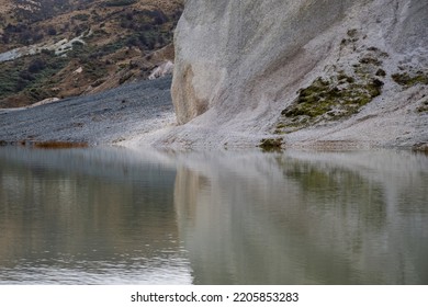 Rocks In Blue Lake, St Bathans, Central Otago.