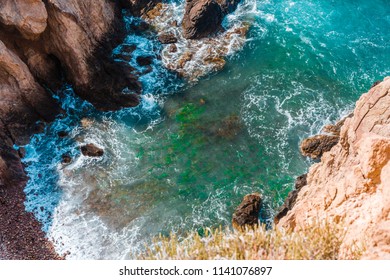 
rocks blue sea of ​​spain, cabo de gata - Shutterstock ID 1141076897