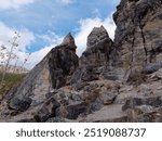 Rocks by the mountain path at Denali National Park, Alaska, USA