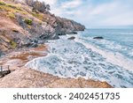 The Rocks and Cliffs of China Beach, San Francisco, California USA