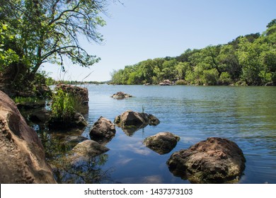 Rocks Of Colorado River In Inks Lake State Park, Texas