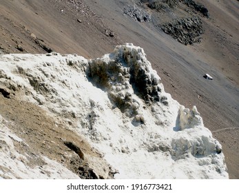 Rocks Covered In White Seabird Guano