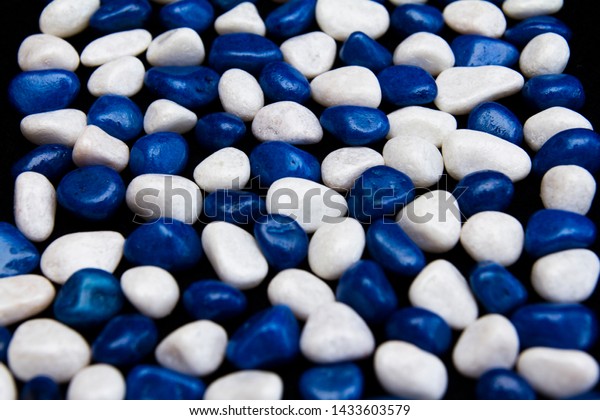 Rocks Decorative Multicolored Blue White Royalty Free Stock Image